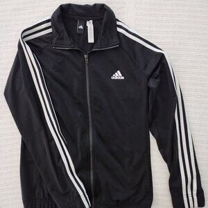Adidas Men's Track Jacket - BLACK - LG (VGC)